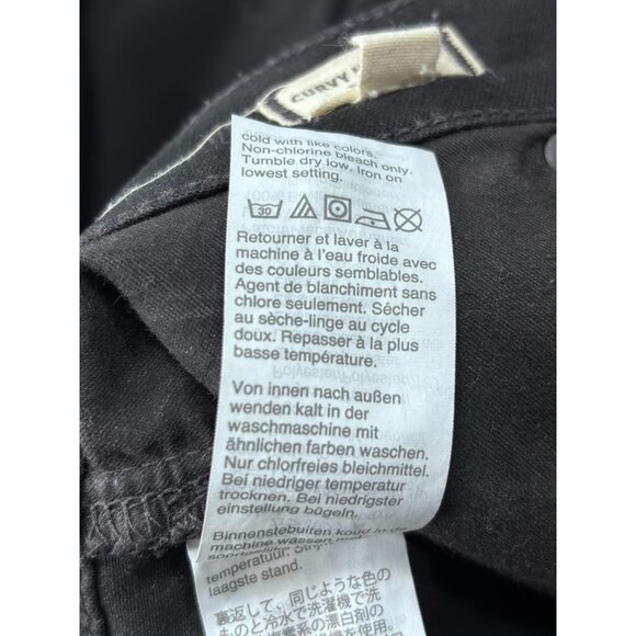 Madewell Curvy High-Rise Skinny Jeans Black Denim Size 29T - Picture 13 of 15